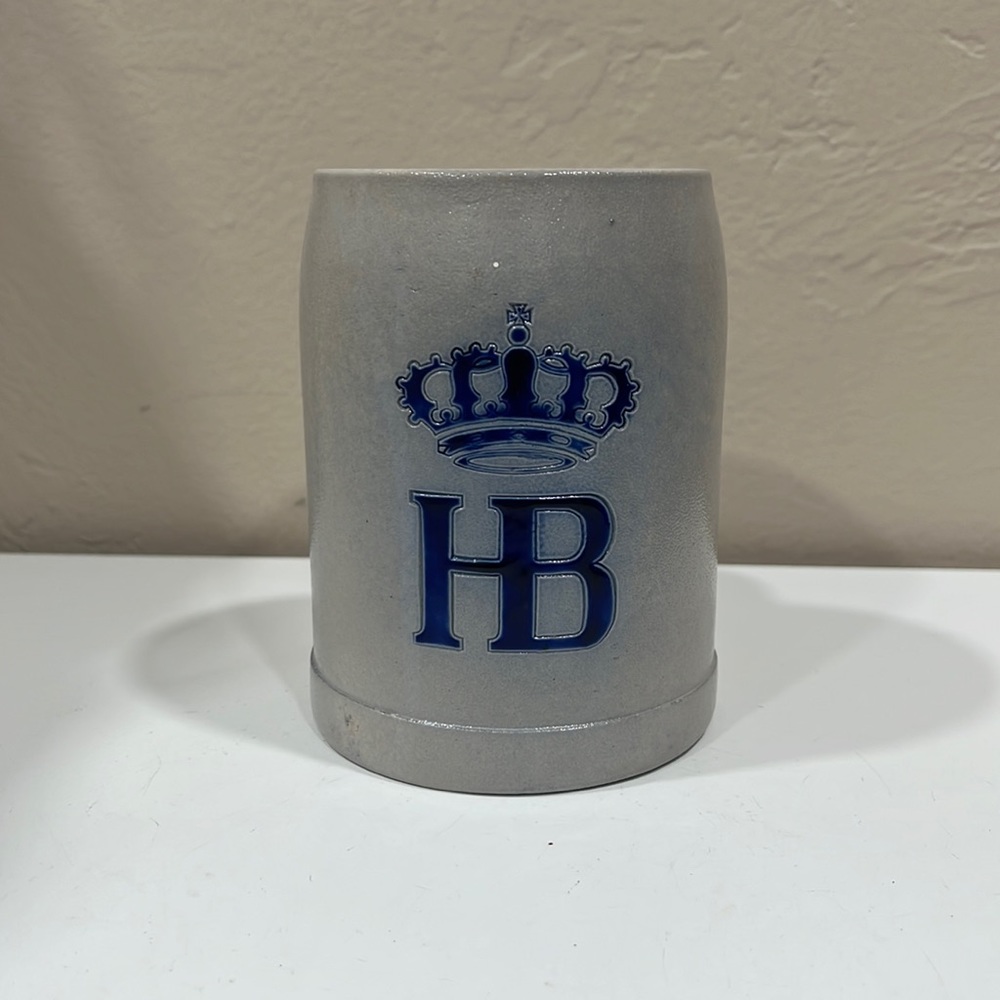 Vintage Stoneware HB Hofbrauhaus German Tankard Octoberfest stein 0.5lt mark